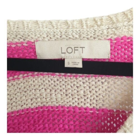 Ann Taylor‎ LOFT Striped Knit Racerback Tank Size Small Shell - Picture 3 of 4